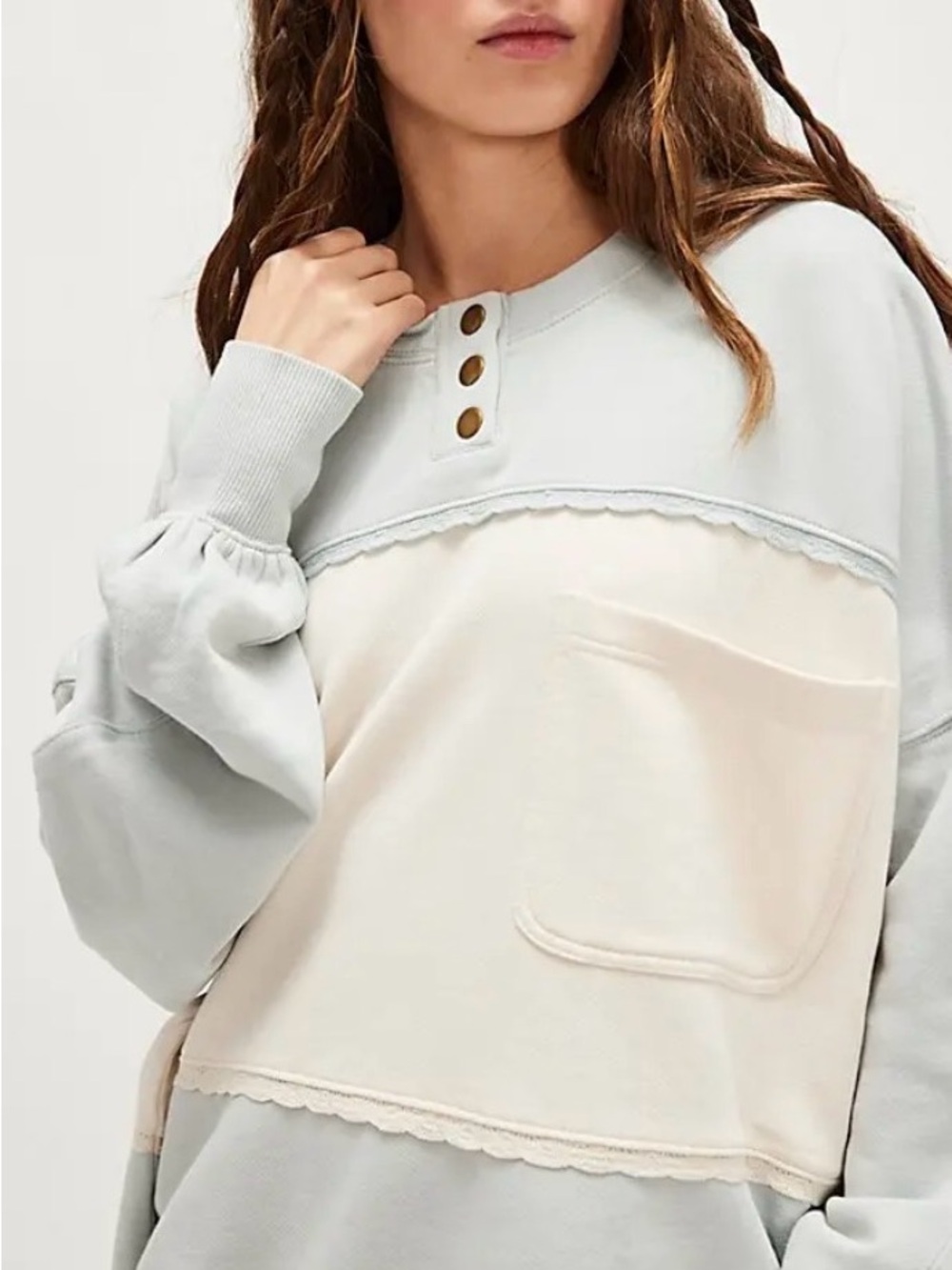 Free People Strawberry Sweatshirt. NWT. Cold winter combo - Picture 3 of 3